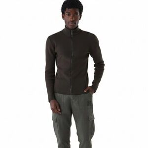 Osklen Men’s Olive Green Knit Sweater With Full Zipper Size Small New With Tags!